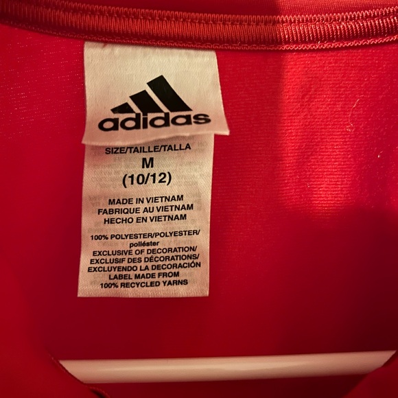 SOLD Boys size 10/12 black/red zip up Adidas Jacket EUC - Picture 6 of 6